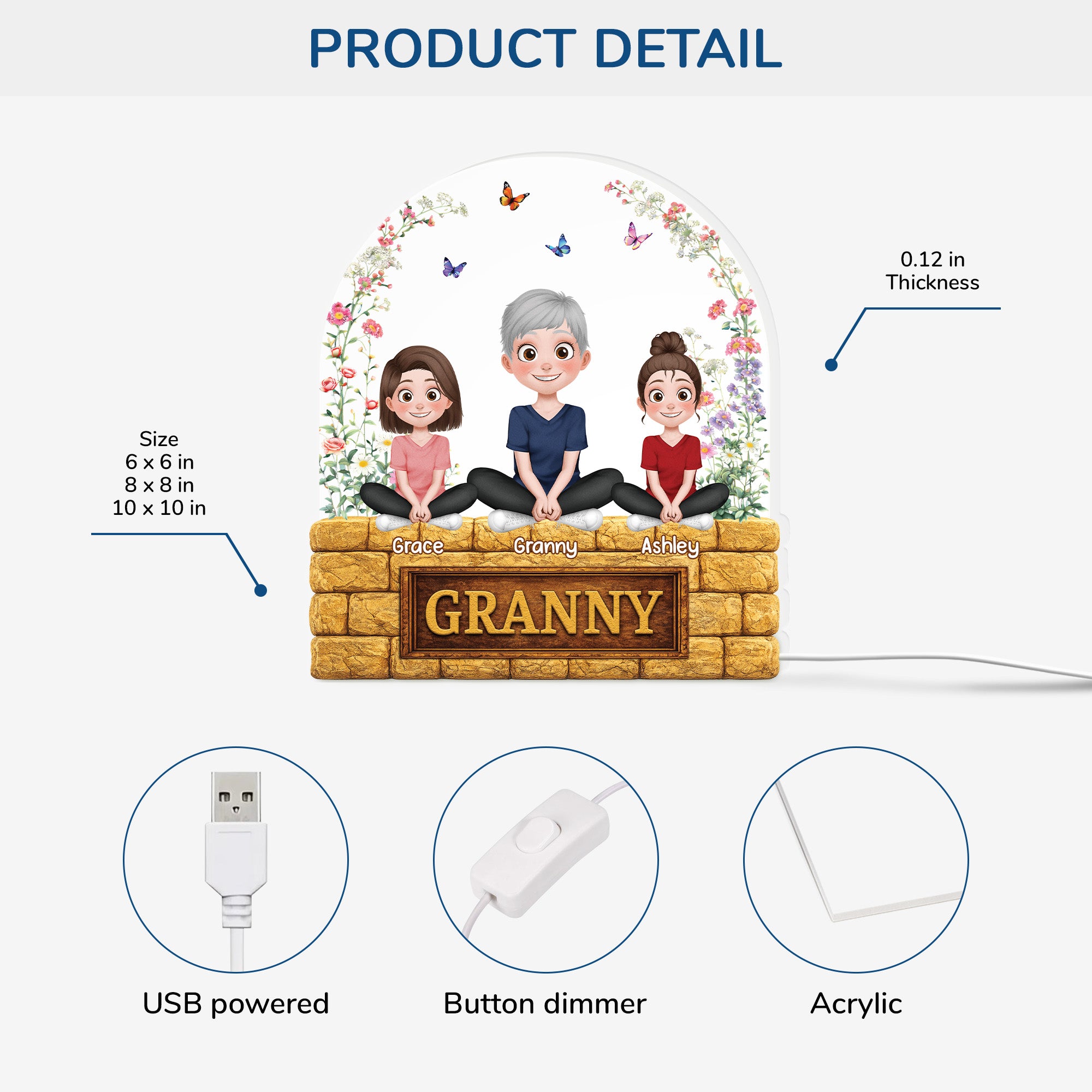 7763LUK2 personalised mother and daughter light box for mum and granny 7763l6qna
