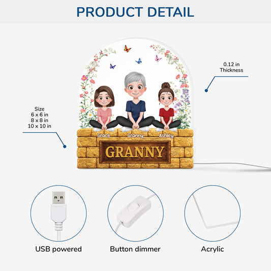7763LUK2 personalised mother and daughter light box for mum and granny 7763l6qna
