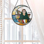 7766UUK2 personalised crescent moon suncatcher for book lovers 7766u6pca