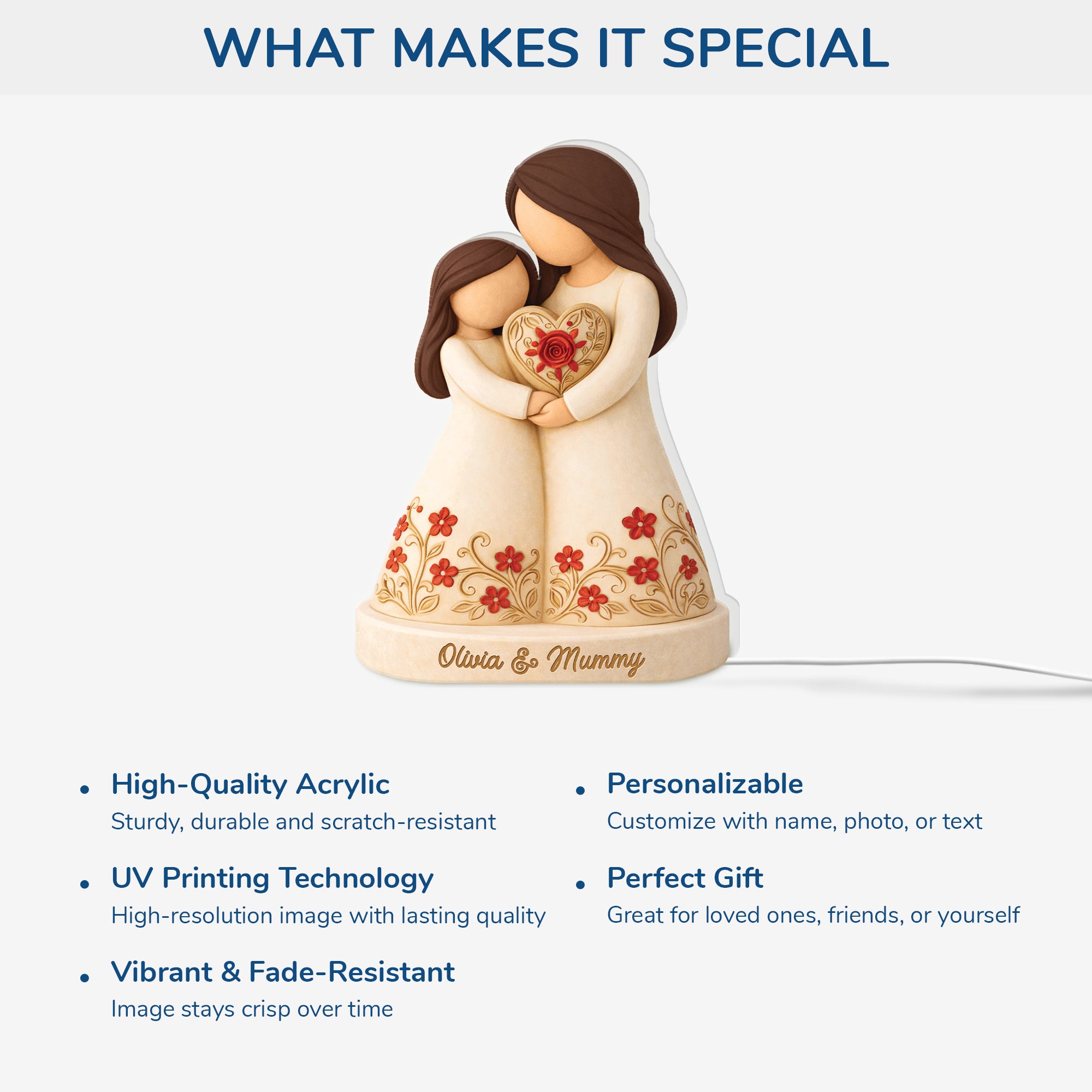 7777LUK3 personalised mother and daughter light box for mumgranny 7777l3pna