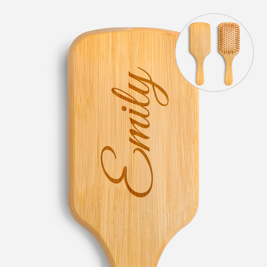 7783AUK1 personalised engraved bamboo hairbrush with custom name for her 7783aqtf5a_2fb691e6 2601 41c3 a683 8367a82adf97