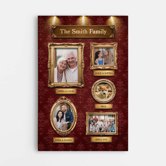 7790CUK1 3d printing effect personalised family photo wall canvas art 7790cslai