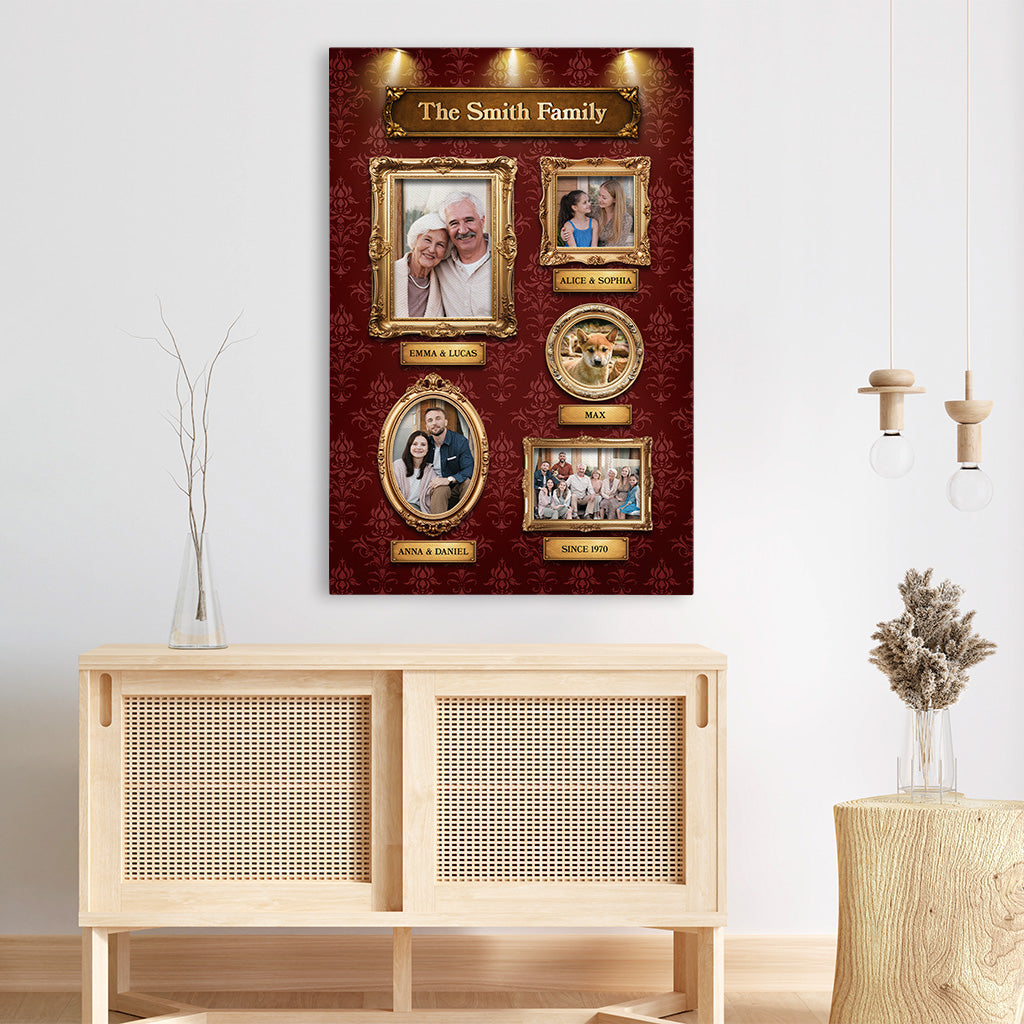 7790CUK3 3d printing effect personalised family photo wall canvas art 7790cslai