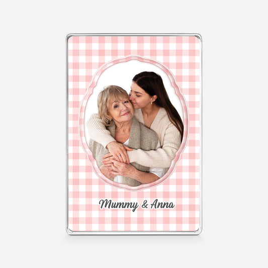 7792RUK1 personalised photo rectangle acrylic plaque for mumdad 7792r3qca