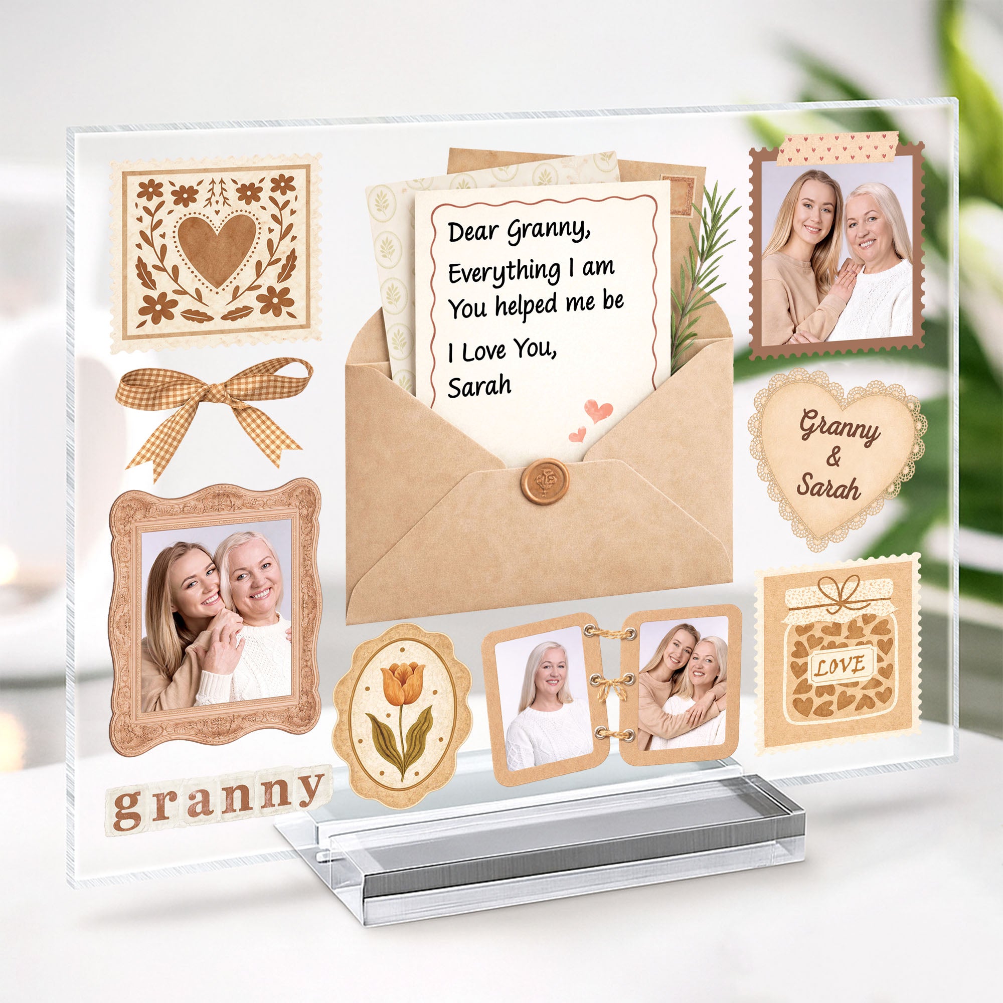 7795RUK1 custom mothers day photo acrylic plaque with stand_ for mumgranny 7795rcvwa_1