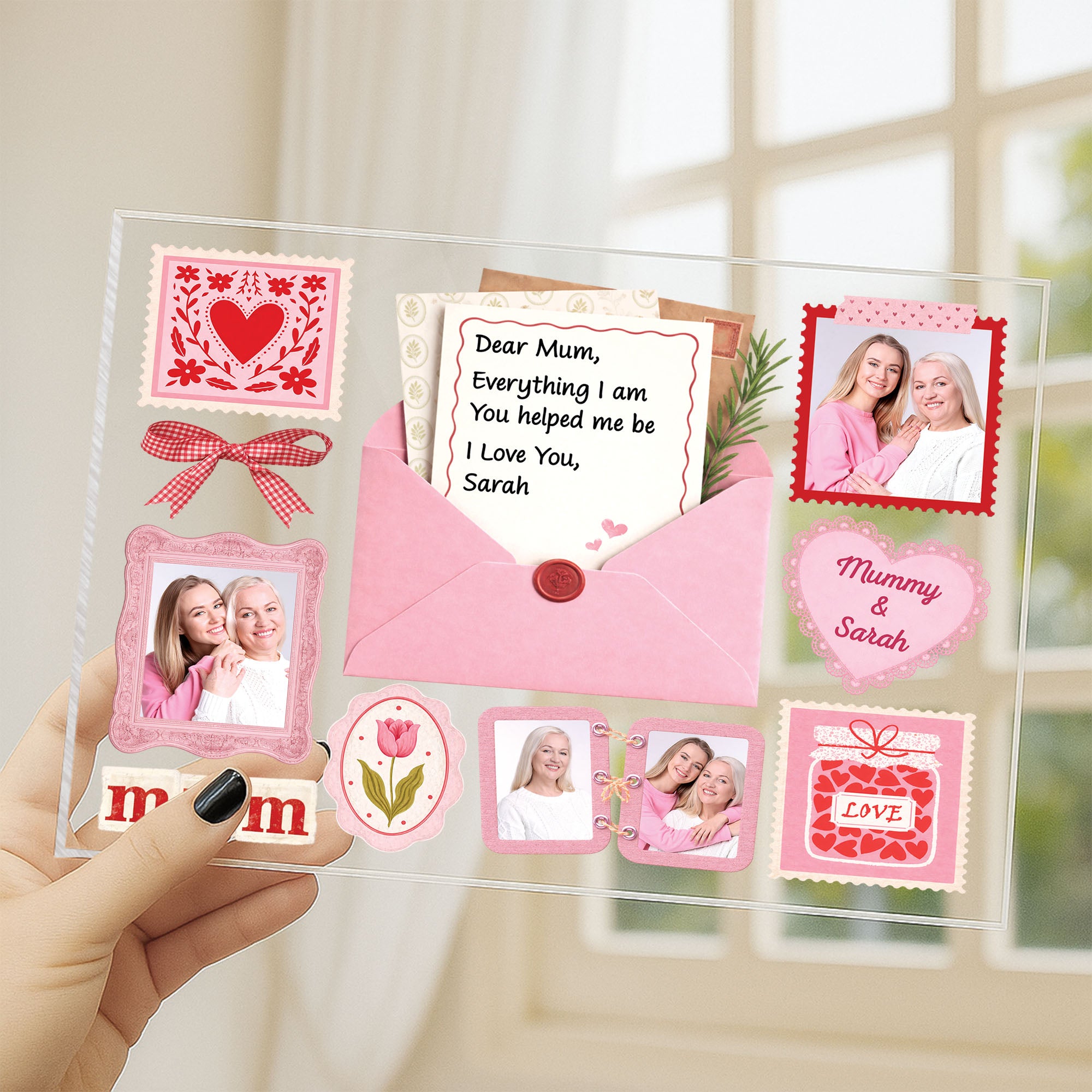 7795RUK1 custom mothers day photo acrylic plaque with stand_ for mumgranny 7795rcvwa_2