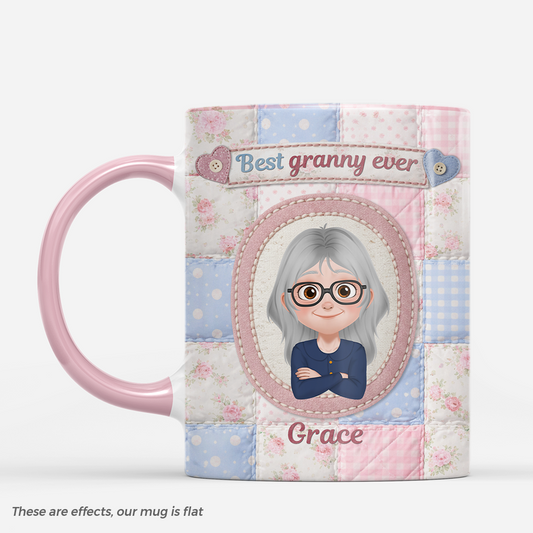 7797MUK1 3d printing effect personalised best mum ever mug with photo for mumgranny 7797msrca