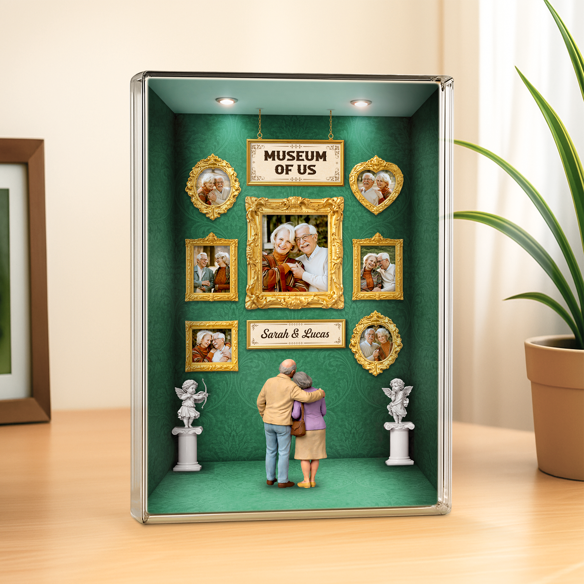 7801RUS2 3d printing effect photo rectangle acrylic plaque custom gifts for couples 7801rsrwg