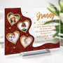 7803RUK2 personalised i love you photo acrylic plaque with stand for grannygrandad 7803rtpab
