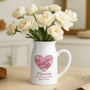 7809OUK2 personalised pink heart flower vase with names for grannymum 7809o