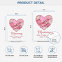 7809RUK4 personalised pink heart acrylic plaque with stand for grannymum 7809r8fca