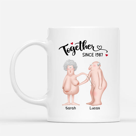 7819MUK1 personalised funny growing old together since mug for couples 7819m3vwg_2
