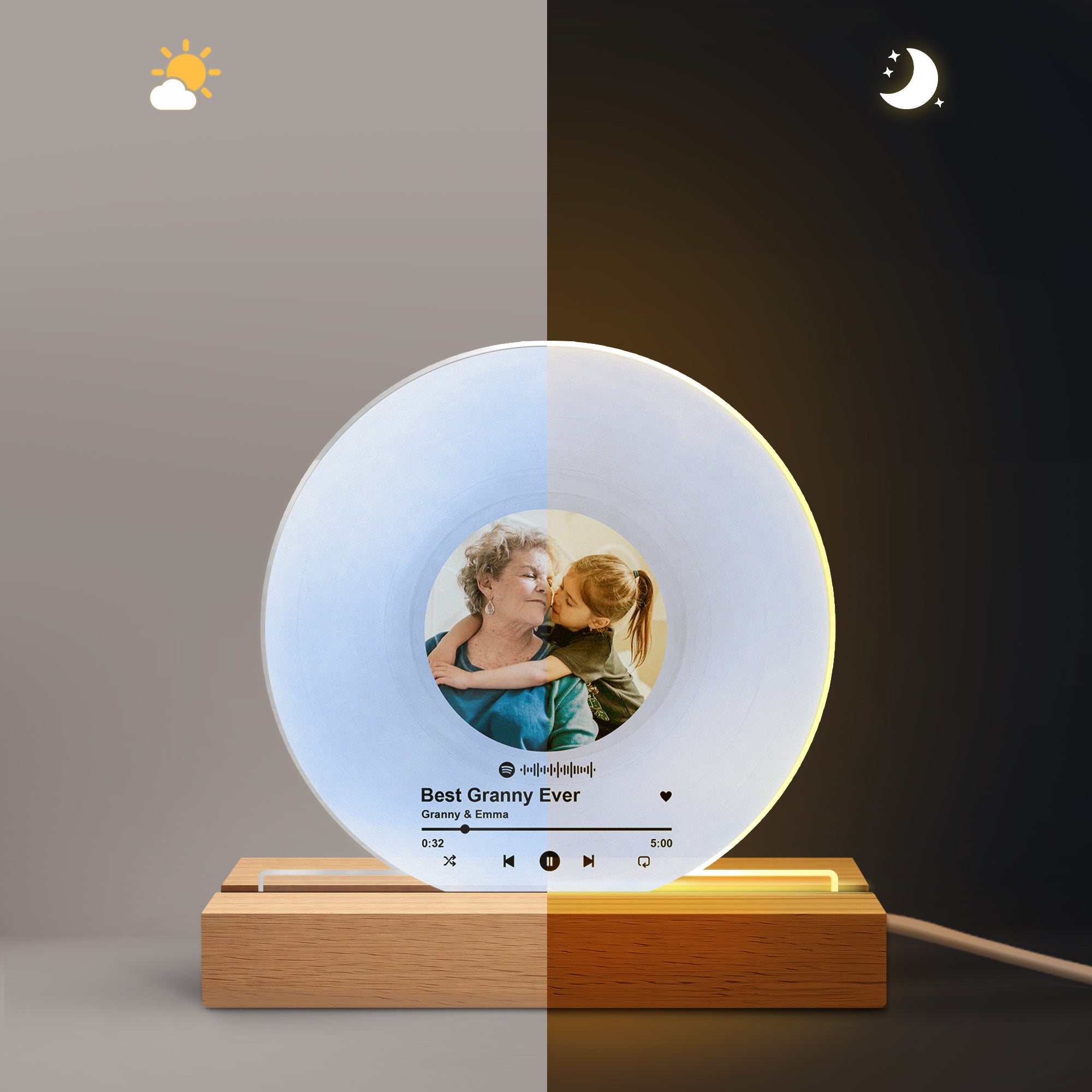 7823LUK2 personalised vinyl night light with photo for mumgrandma 7823lcpta