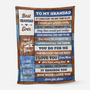 7829BUK1 personalised i love you fleece blanket_ for granny and grandad 7829bsttb