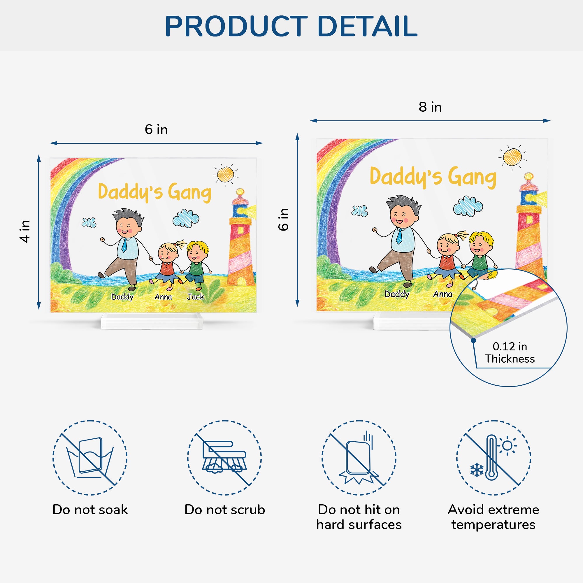 7834RUK4 personalised mummys gang acrylic plaque with stand for mumdad 7834rtpta