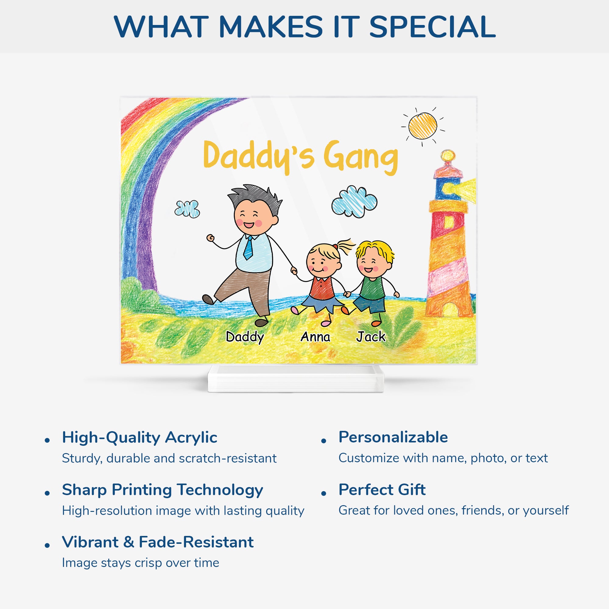 7834RUK5 personalised mummys gang acrylic plaque with stand for mumdad 7834rtpta