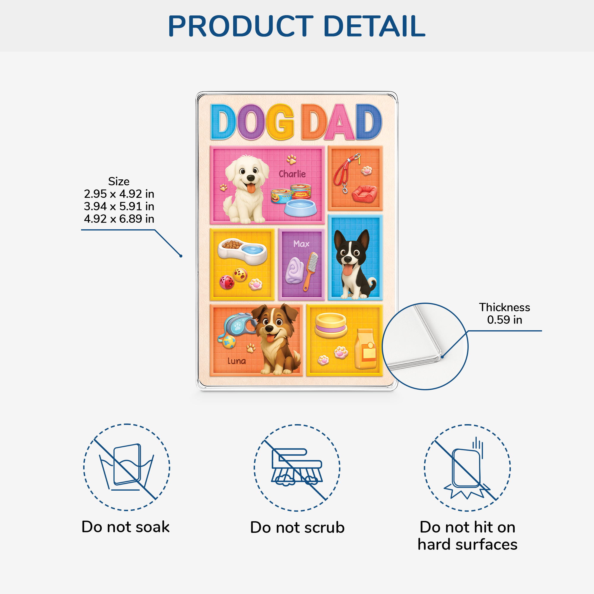 7835RUK3 personalised dog dad rectangle acrylic plaque for dog lovers 7835r6xmc_3e8cc817 bd82 4c47 802b 3e781badb846