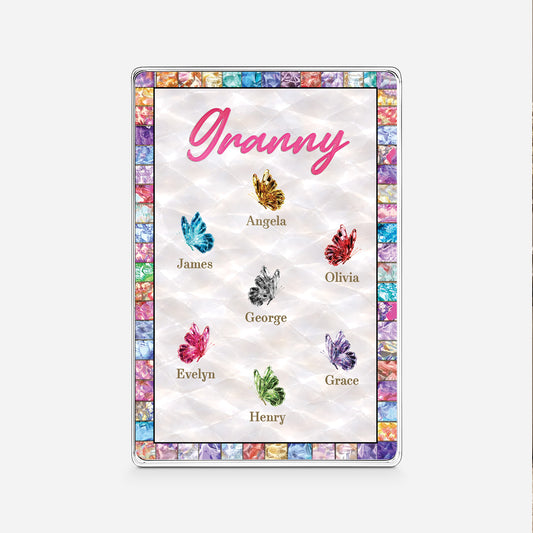 7840RUK1 personalised butterfly rectangle acrylic plaque for mumgrandma 7840r6lna