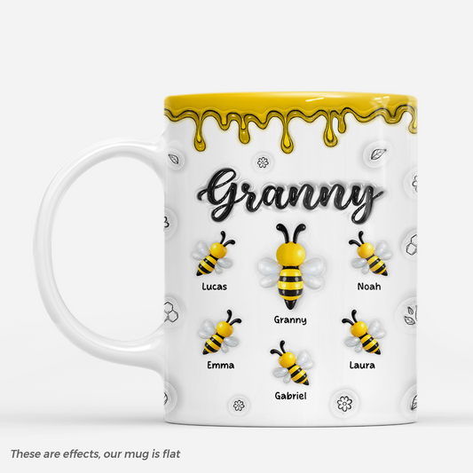 7865MUK1 3d printing effect personalised bee coffee mug_ for mumgrandma 7865m8fma