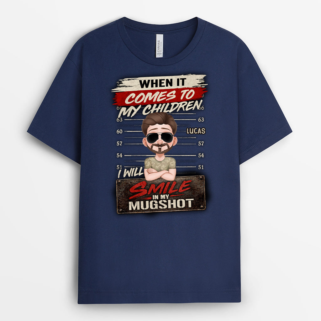 7868AUS2 i will smile in my mugshot shirt custom gifts for momdad 7868asqma