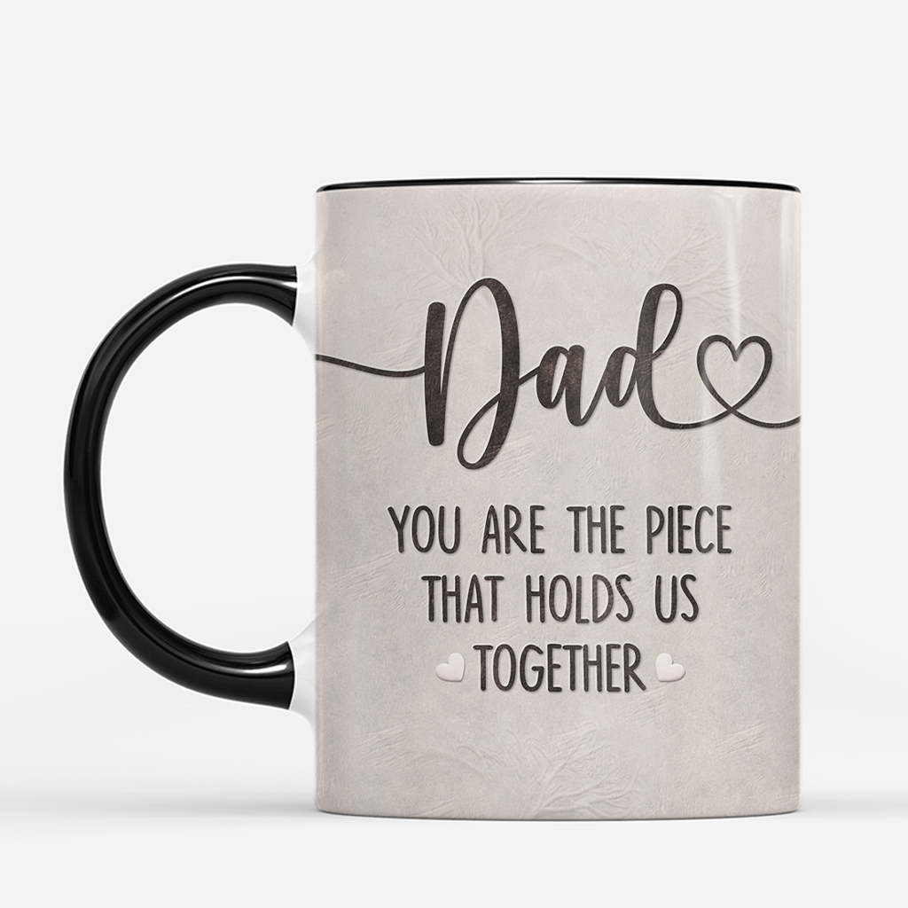 7873MUK2 3d printing effect personalised dadmum you are the piece that holds us together mug 7873mtfza