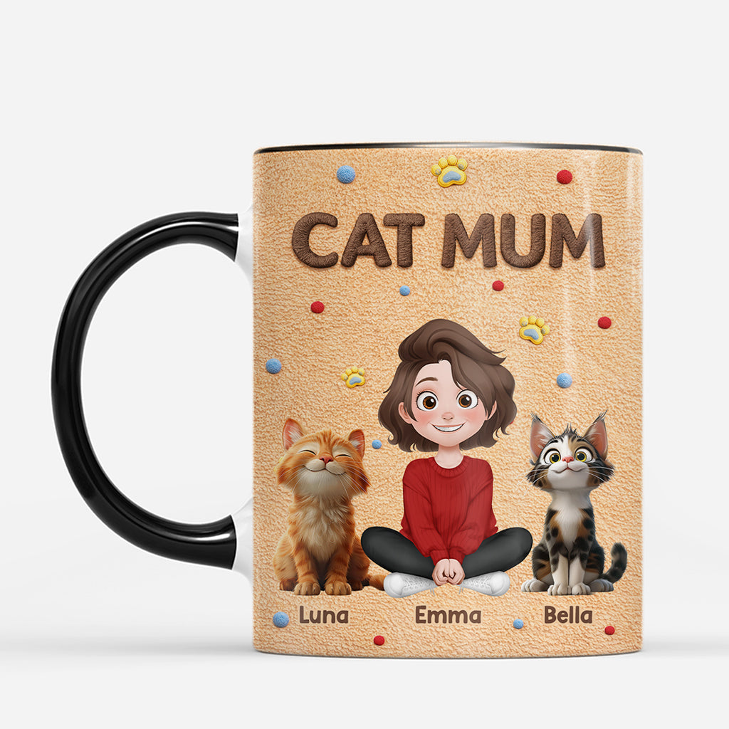 7878MUK2 3d printing effect personalised cat dad coffee mug_ for a cat owner 7878mtpzd