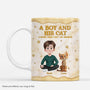 7879MUK1 3d printing effect personalised cat and owner a bond that cant be broken_ mug 7879mcpzd