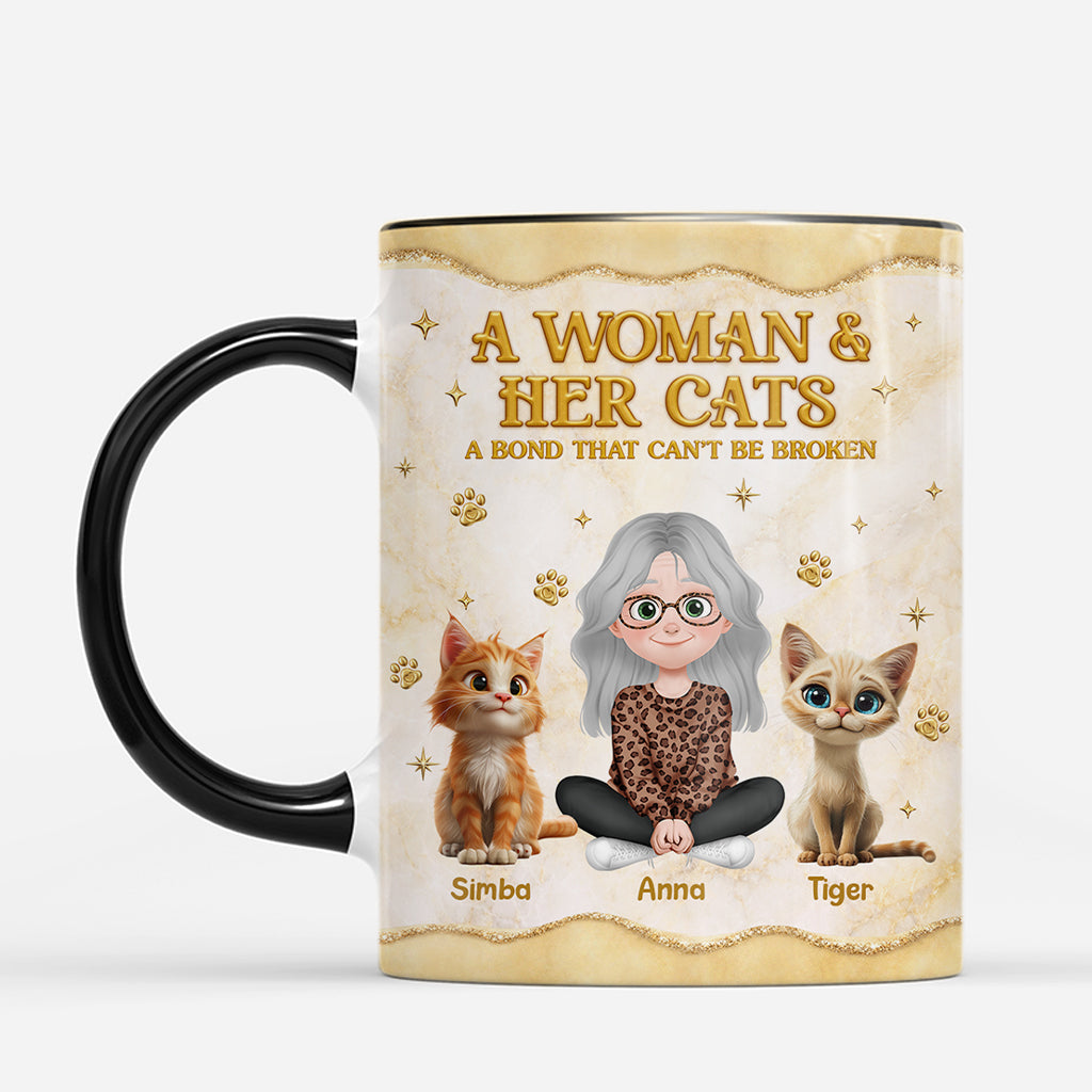 7879MUK2 3d printing effect personalised cat and owner a bond that cant be broken_ mug 7879mcpzd