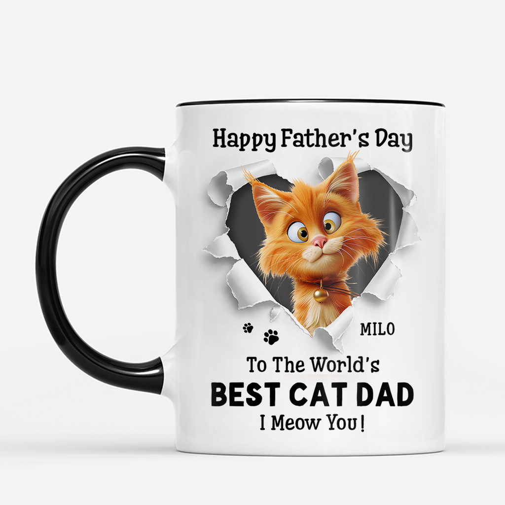 7880MUK2 3d printing effect personalised happy mothers day to the worlds best cat mum mug 7880m
