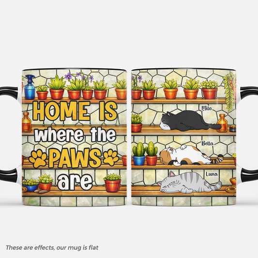 7893MUK1 3d printing effect personalised home is where the paws are mug for cat lovers 7893mcfad_e545dcf9 9421 419b 854f 0eca77f26b99