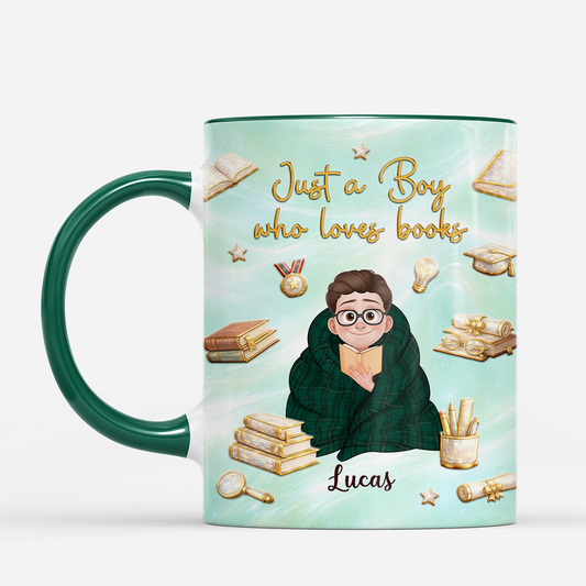 7897MUK2 3d printing effect personalised just a girl who loves books mug_ for book lover women 7897msfma
