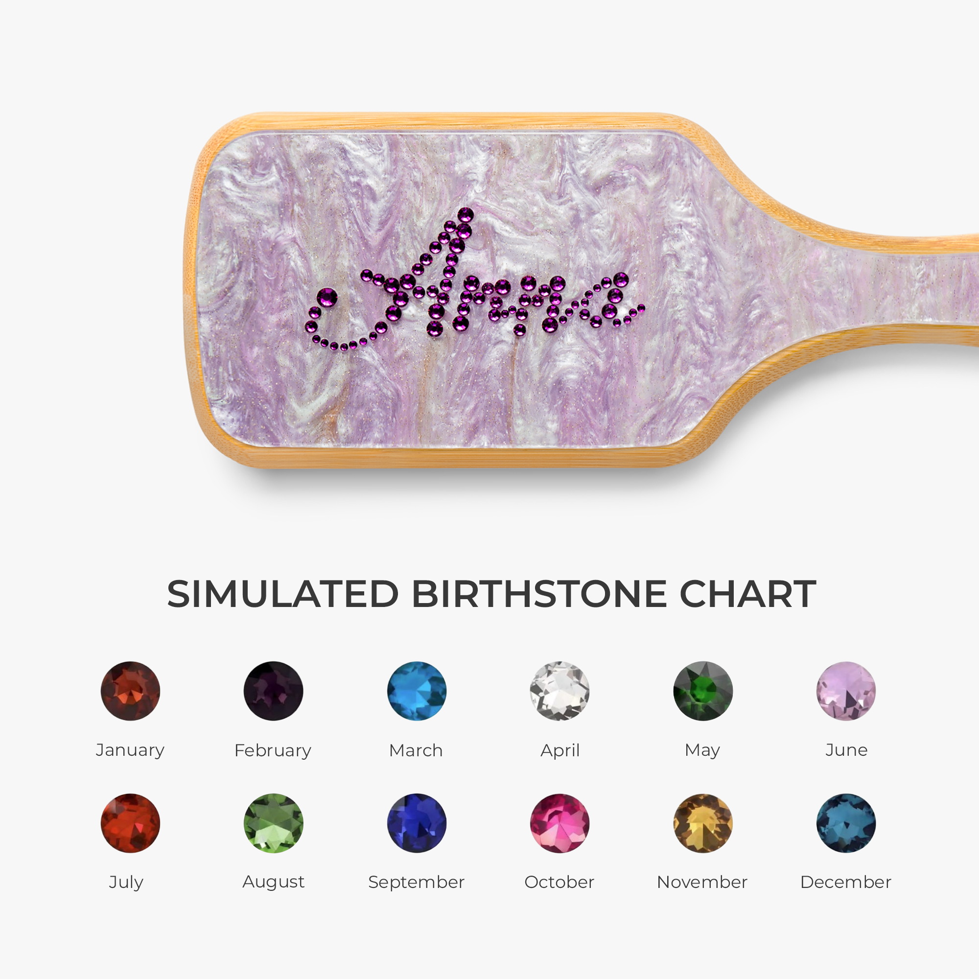 7900AUS5 personalized rhinestone hairbrush with name gifts for her 7900aq0h5a