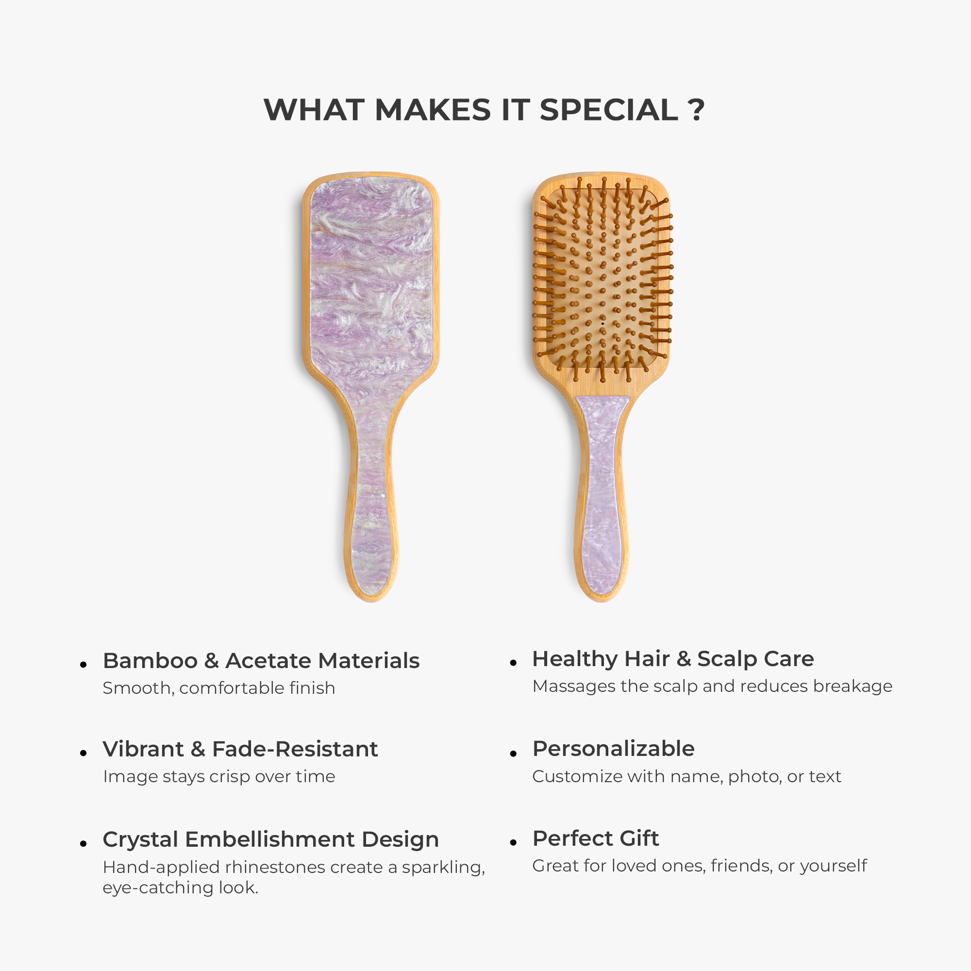 7900AUS6 personalized rhinestone hairbrush with name gifts for her 7900aq0h5a