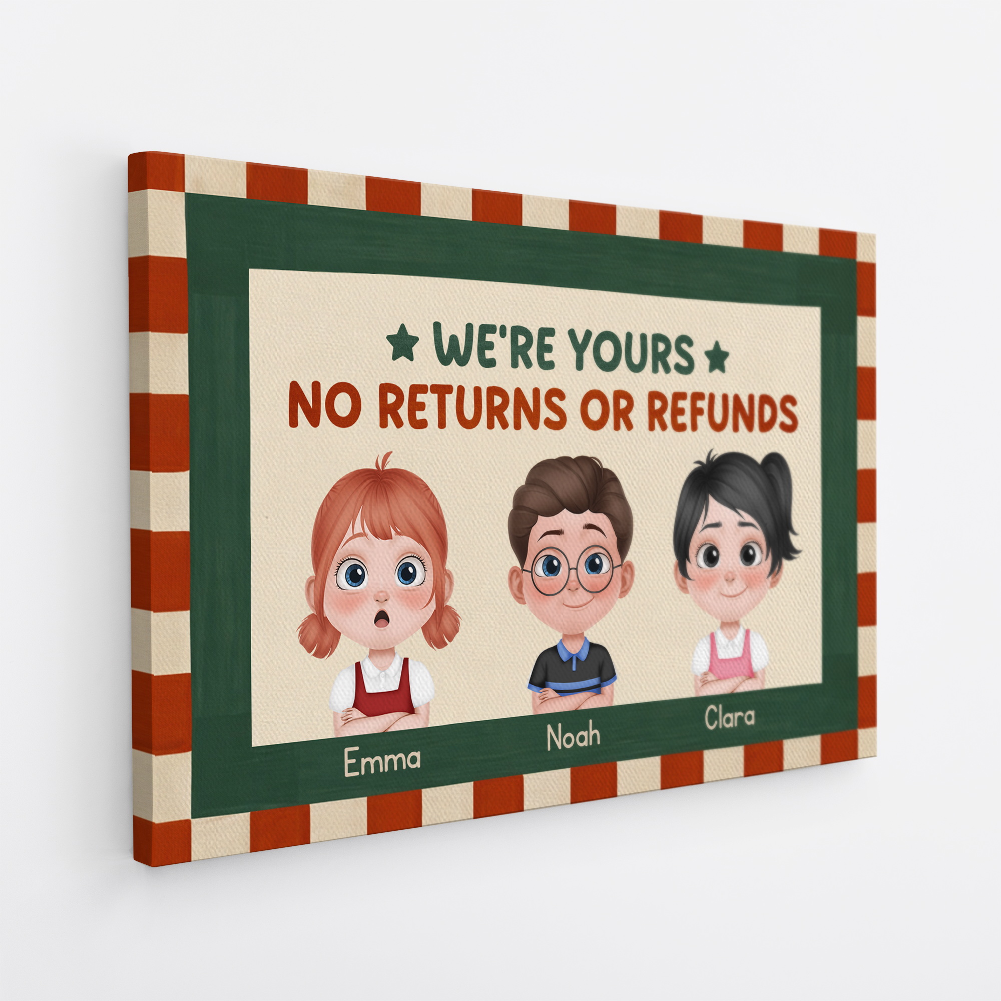 7903CUS2 were yours no returns or refunds canvas custom gifts for parents  grandparents 7903c8hma