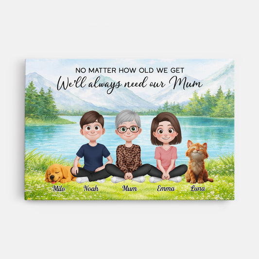 7904CUK1 personalised no matter how old we get canvas for mumdad 7904c8pza