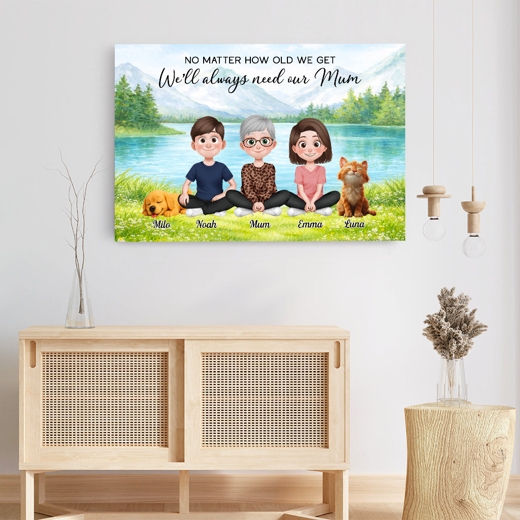 7904CUK3 personalised no matter how old we get canvas for mumdad 7904c8pza