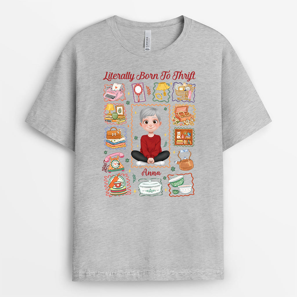 7923AUK1 personalised literally born to thrift shirt for herhim 7923a8vca_1