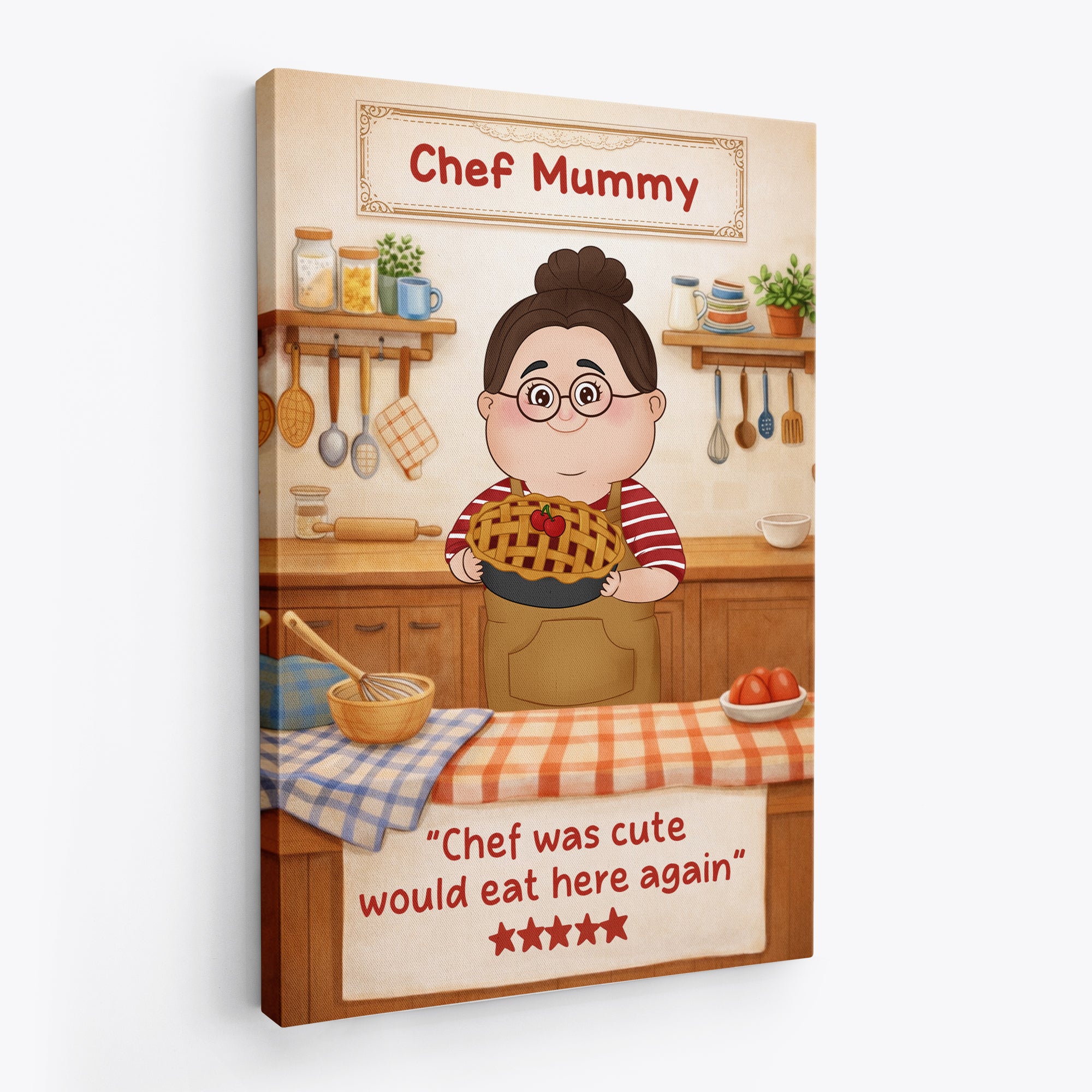 7925CUK2 personalised chef was cute would eat here again canvas for mumgranny 7925cspza