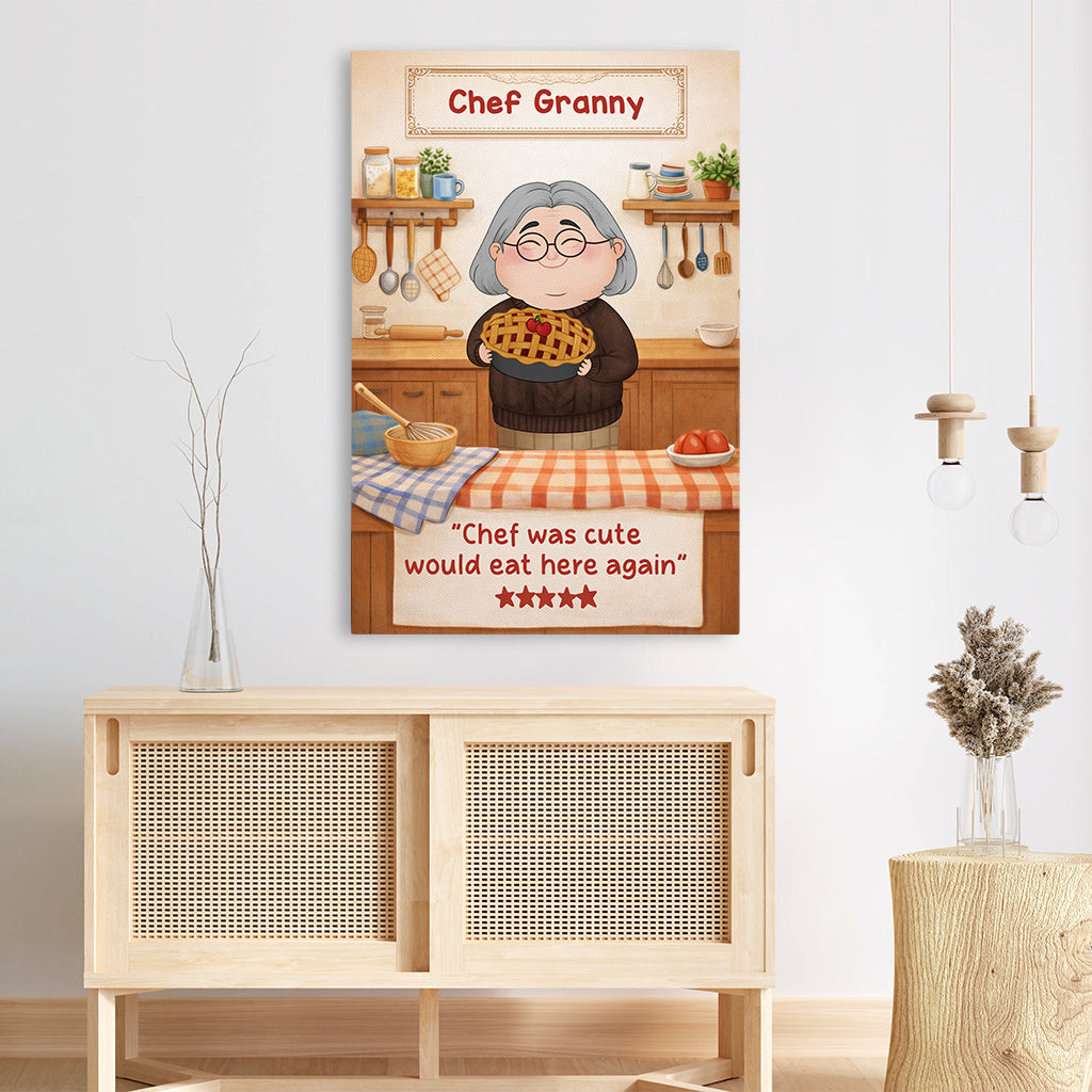 7925CUK3 personalised chef was cute would eat here again canvas for mumgranny 7925cspza