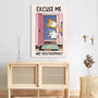 7926CUK3 personalised excuse me are you pooping_ canvas for cat lovers 7926cslnd