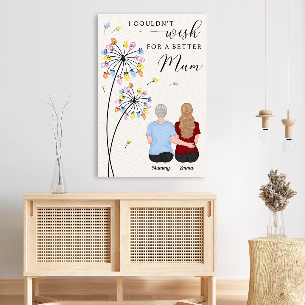 7928CUK1 personalised i couldnt wish for a better mum canvas for mumdad 7928c3kta_3