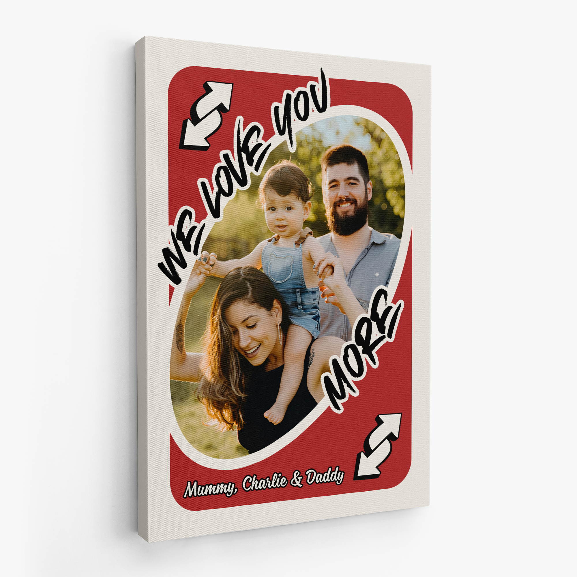 7929CUK2 personalised love you more photo canvas print for mumdad 7929csqha