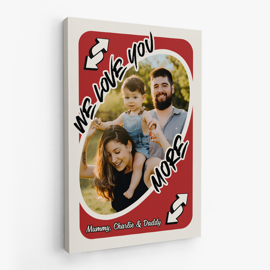 7929CUK2 personalised love you more photo canvas print for mumdad 7929csqha