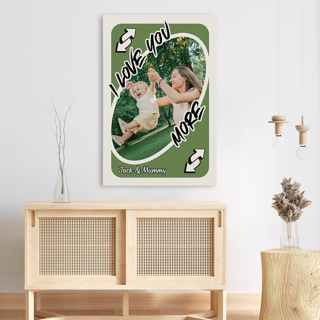 7929CUK3 personalised love you more photo canvas print for mumdad 7929csqha