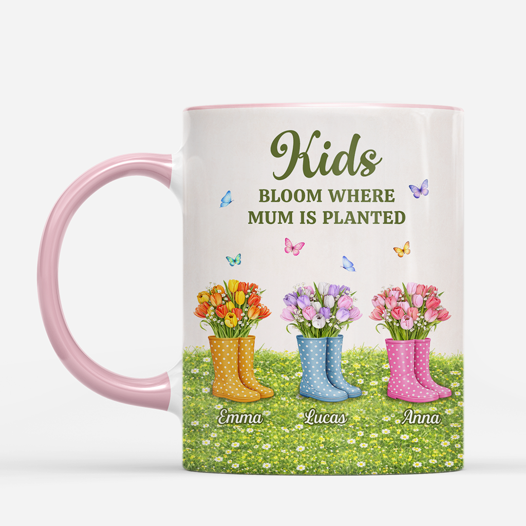 7939MUK2 personalised grandkids bloom where grandma is planted mug for grannymum 7939mtkca
