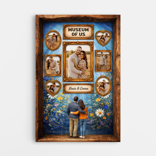 7944CUK1 3d printing effect personalised museum of us canvas with photos for couples 7944cspwg