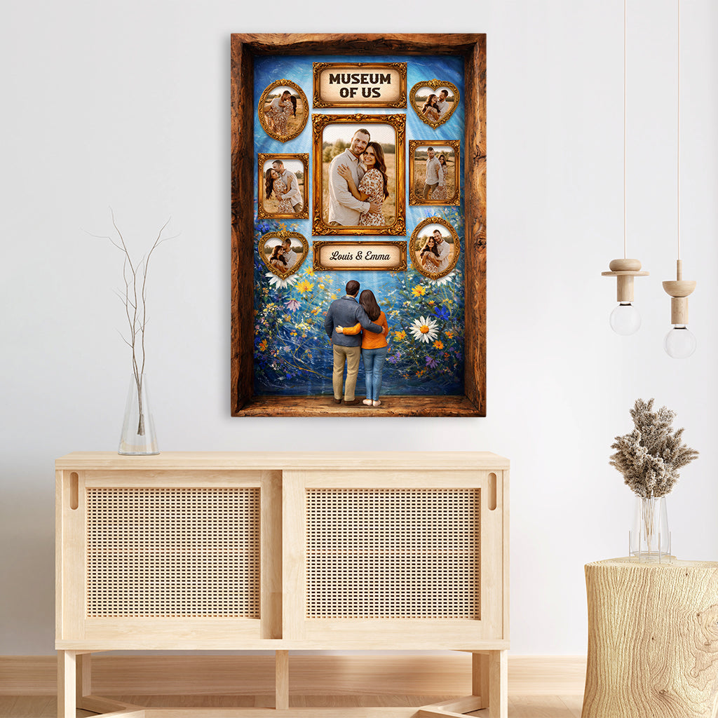 7944CUK3 3d printing effect personalised museum of us canvas with photos for couples 7944cspwg