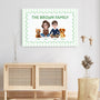 7945CUK1 personalised family name canvas art print for family with pet 7945c3vmf_1