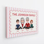 7945CUK1 personalised family name canvas art print for family with pet 7945c3vmf_3