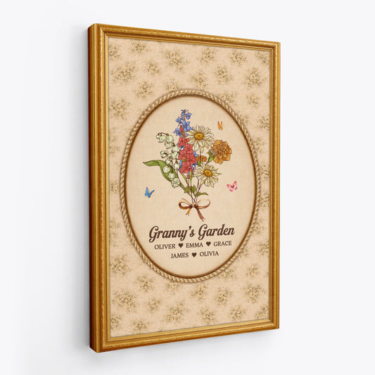 7951CUK2 3d printing effect personalised mummys garden _canvas for mumgrandma 7951ccpca